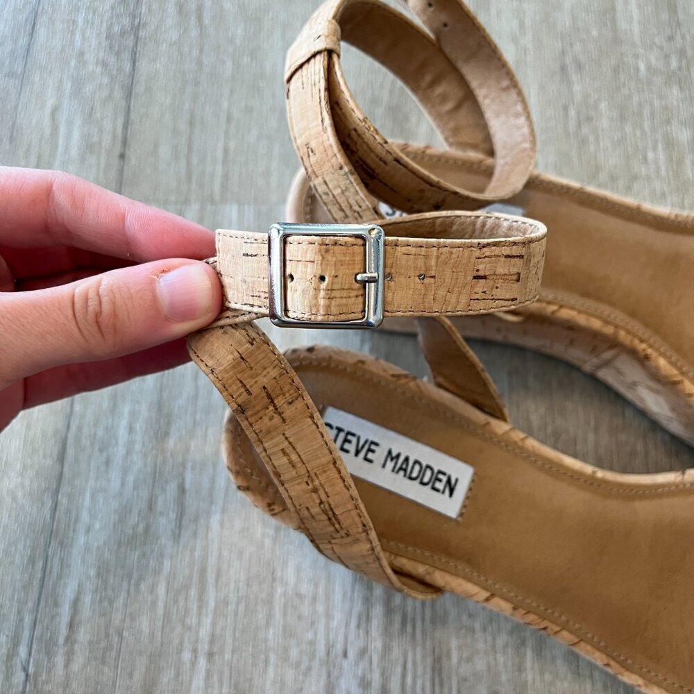 Womens Steve Madden Cork Sandals - 10 - Picture 6 of 9